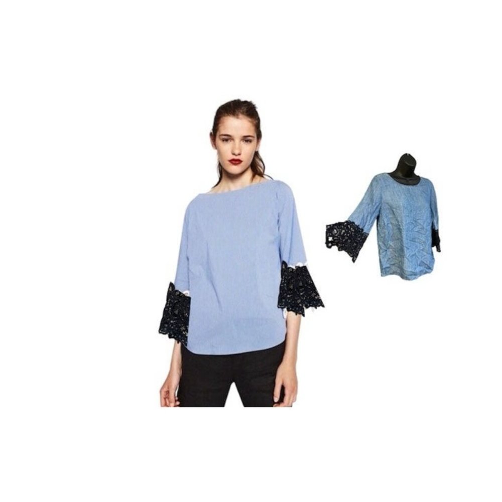 Blouse shirt tee top jeans denim